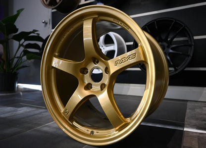 Rays 57CR E8 Gold [Universal] - JDMuscleWheelsWGCRQ38DEGP17X95x100'+38mm