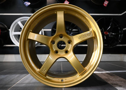 Rays 57CR E8 Gold [Universal] - JDMuscleWheelsWGCRE35EEGP15X85x114.3'+35mm