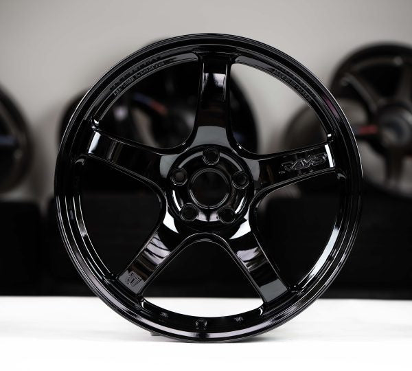 Rays 57CR Glass Black [Universal] - JDMuscleWheelsWGCRQ38DGBP17X95x100'+38mm