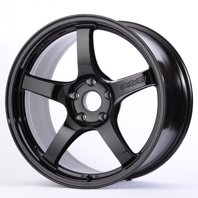 Rays 57CR Glossy Black [Universal] - JDMuscleWheelsWGCRAC12EGX18X10.55x114.3'+12mm