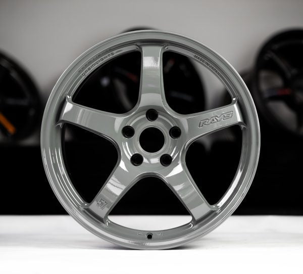 Rays 57CR Glossy Gray [Universal] - JDMuscleWheelsWGCRAC12EAG18X10.55x114.3'+12mm