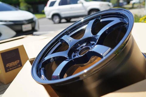 Rays 57DR Dark Blue Chrome Coating [Universal] - JDMuscleWheelsWGIQ38DNC17X95x100'+38mm
