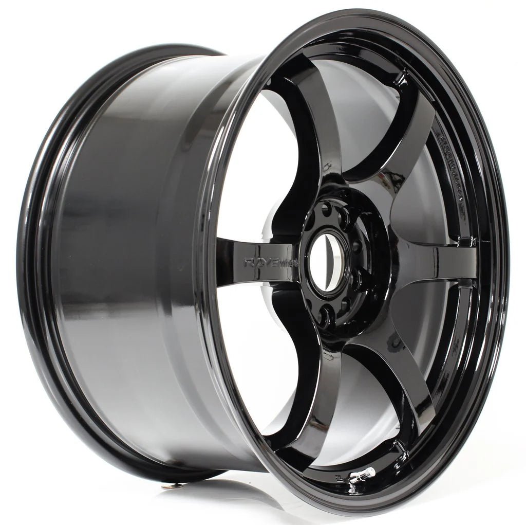 Rays 57DR Glossy Black [Universal] - JDMuscleWheelsWGIQ38DGX17X95x100'+38mm