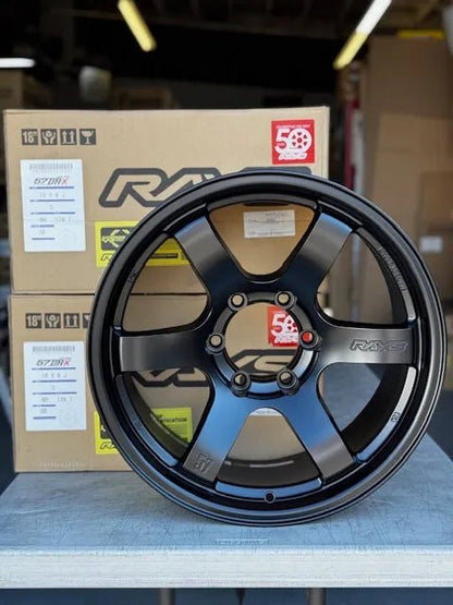 Rays 57DR Semi Gloss Black [Universal] - JDMuscleWheelsWGIX38DH18X9.55x100'+38mm