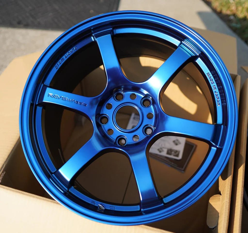 Rays 57DR Spatta Blue [Universal] - JDMuscleWheelsWGIAC12ESE18X10.55x114.3'+12mm
