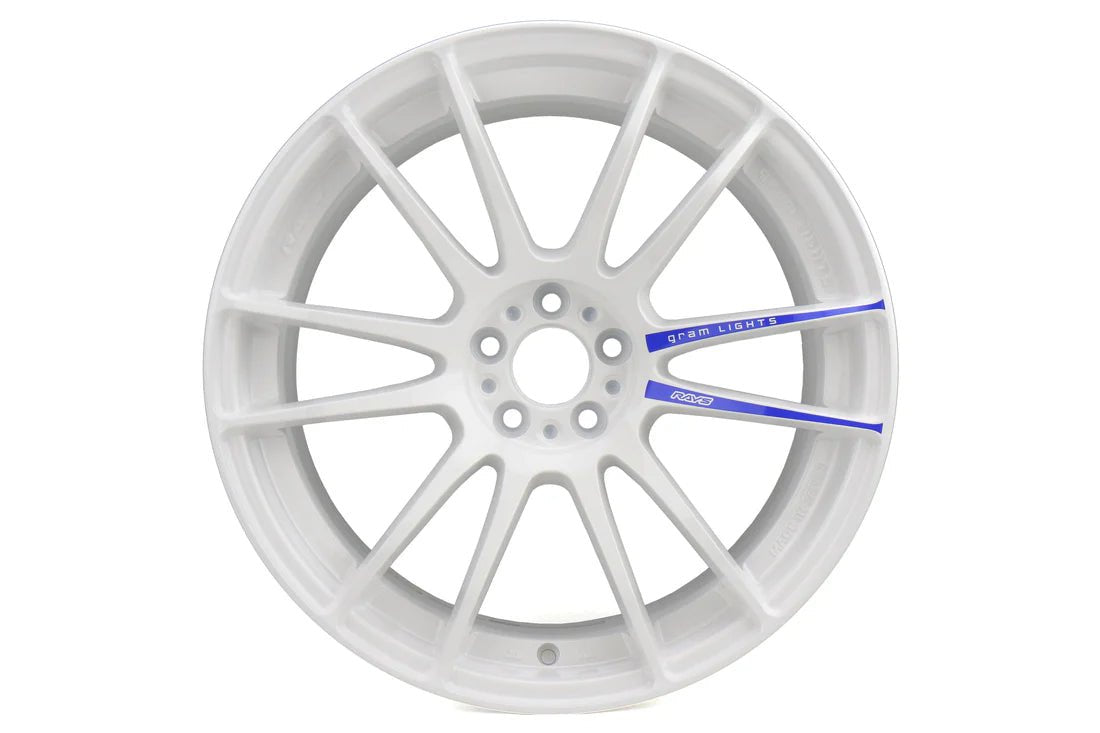 Rays 57XTREME Spec - D White [Universal] - JDMuscleWheelsWGJDX22EW18X9.55x114.3'+22mm