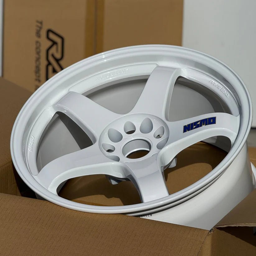 Rays Nismo LMGT4 40TH Limited White [Universal] - JDMuscleWheelsWRMX12EW18X9.55x114.3'+12mm