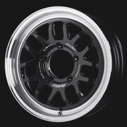 Rays Rays 07X Black/Rim Dc [Universal] - JDMuscleWheelsWOXP-10KBD17X8.56x139.7' - 10mm
