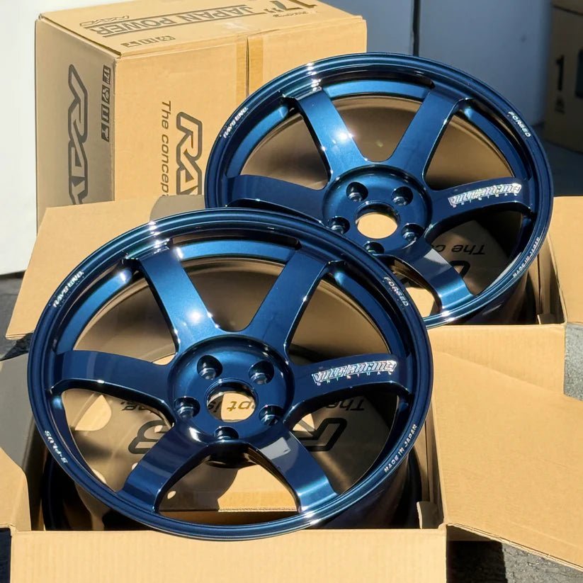 Rays TE37 Saga Mag Blue [Universal] - JDMuscleWheelsWVDGO26OD17X85x110'+26mm
