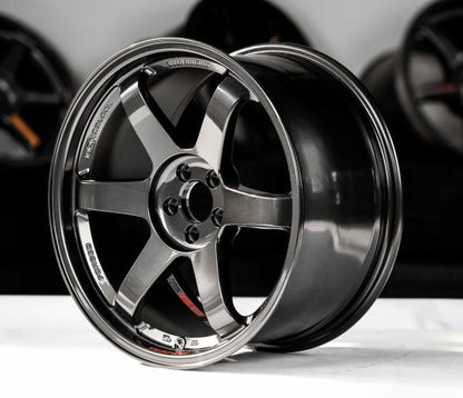 Rays TE37SL Diamond Black [Universal] - JDMuscleWheelsWVD635WPB19X10.55x120'+35mm