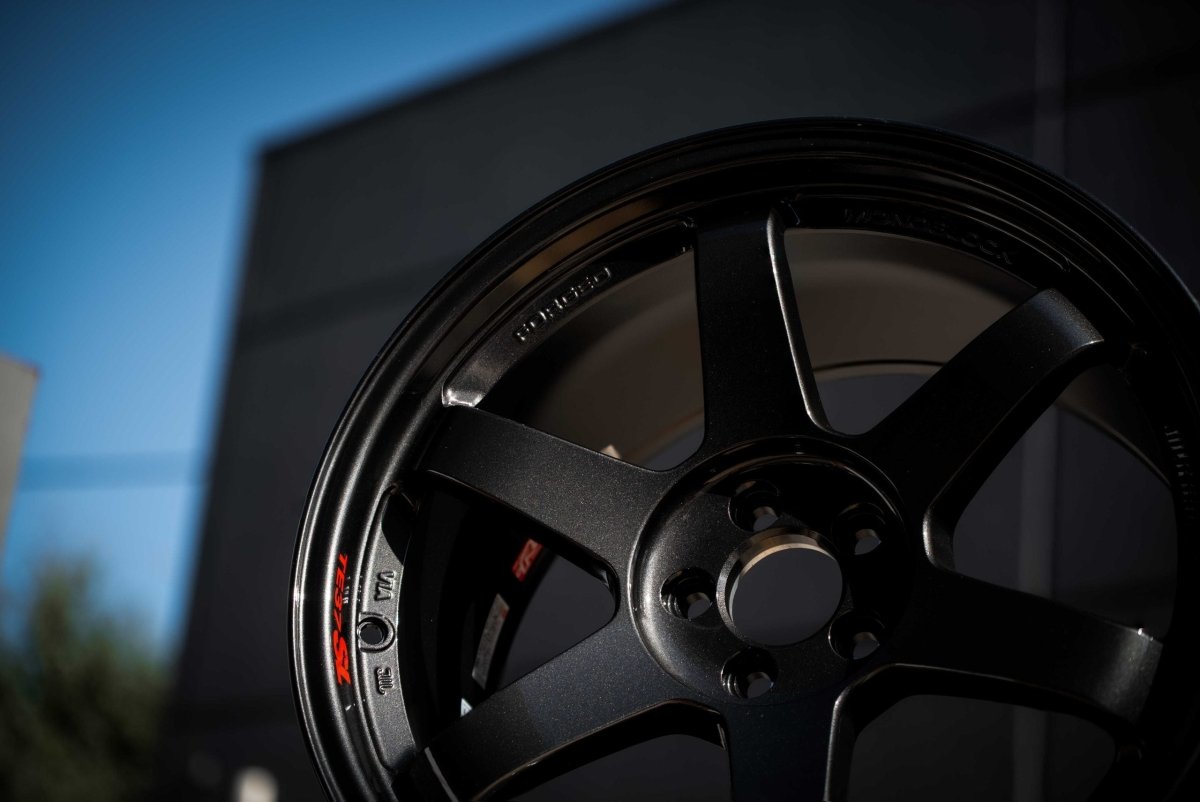 Rays TE37SL Diamond Black [Universal] - JDMuscleWheelsWVD635WPB19X10.55x120'+35mm