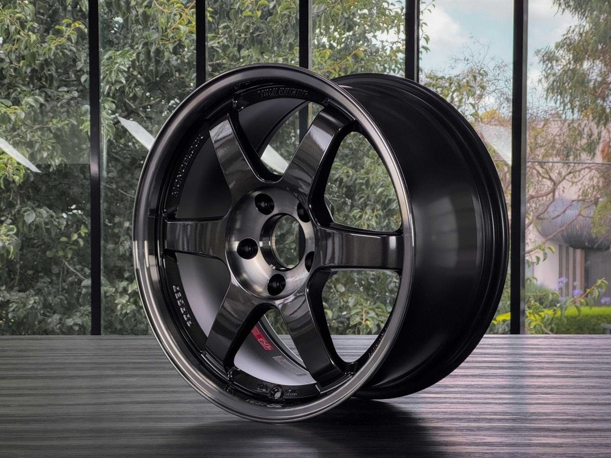 Rays TE37SL Pressed Double Black [Universal] - JDMuscleWheelsWVDAE18EPDB18X115x114.3'+18mm