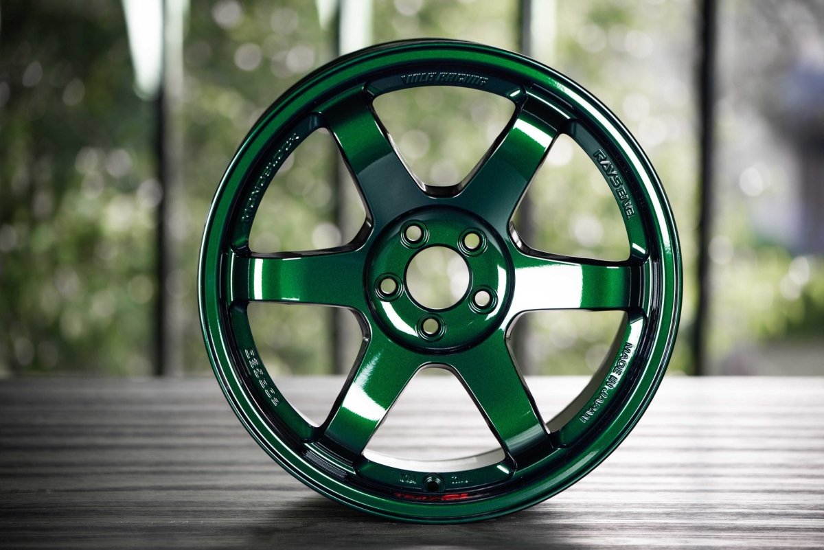 Rays TE37SL Racing Green [Universal] - JDMuscleWheelsWVD421WPIG19X9.55x120'+21mm