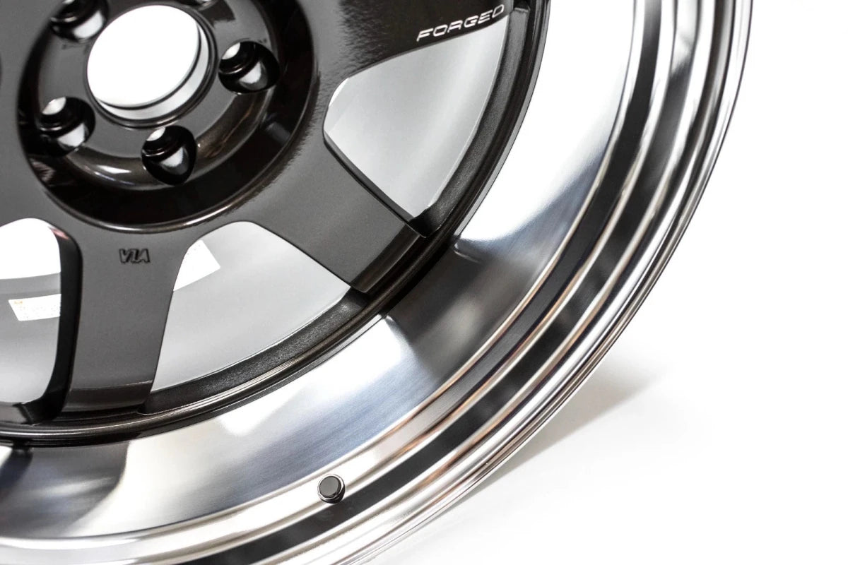 Rays TE37V Mk - Ii Diamond Black / Rim Fdmc [Universal] - JDMuscleWheelsWVDVAE-30DBF18X115x100' - 30mm