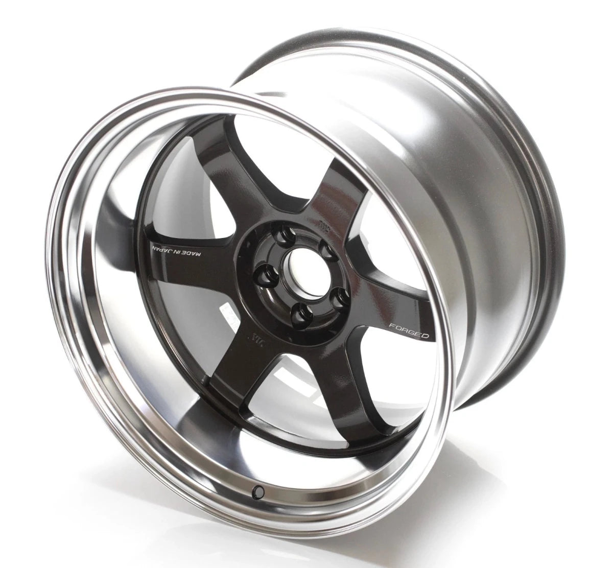 Rays TE37V Mk - Ii Diamond Black / Rim Fdmc [Universal] - JDMuscleWheelsWVDVAE-30DBF18X115x100' - 30mm