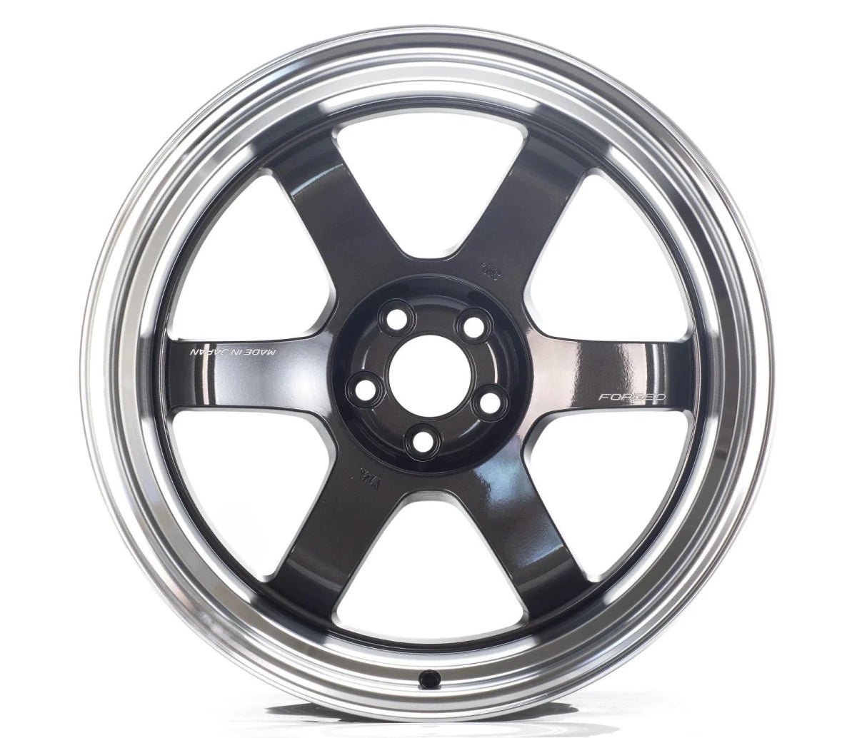 Rays TE37V Mk - Ii Diamond Black / Rim Fdmc [Universal] - JDMuscleWheelsWVDVAE-30DBF18X115x100' - 30mm
