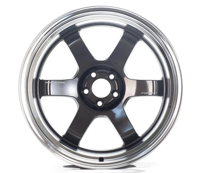 Rays TE37V Mk - Ii Diamond Black / Rim Fdmc [Universal] - JDMuscleWheelsWVDVAE-30DBF18X115x100' - 30mm