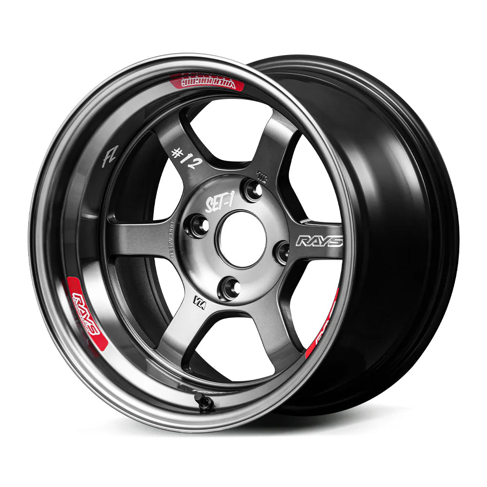 Rays TE37V Pro Pressed Graphite [Universal] - JDMuscleWheelsWVDPE4-25BPG15X104x114.3' - 25mm