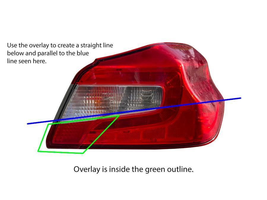 Red Facelift 1.5 Tail Light Overlays - 2015 - 2021 Subaru WRX / STI - JDMuscleTaillights15WRXFLTL-RD
