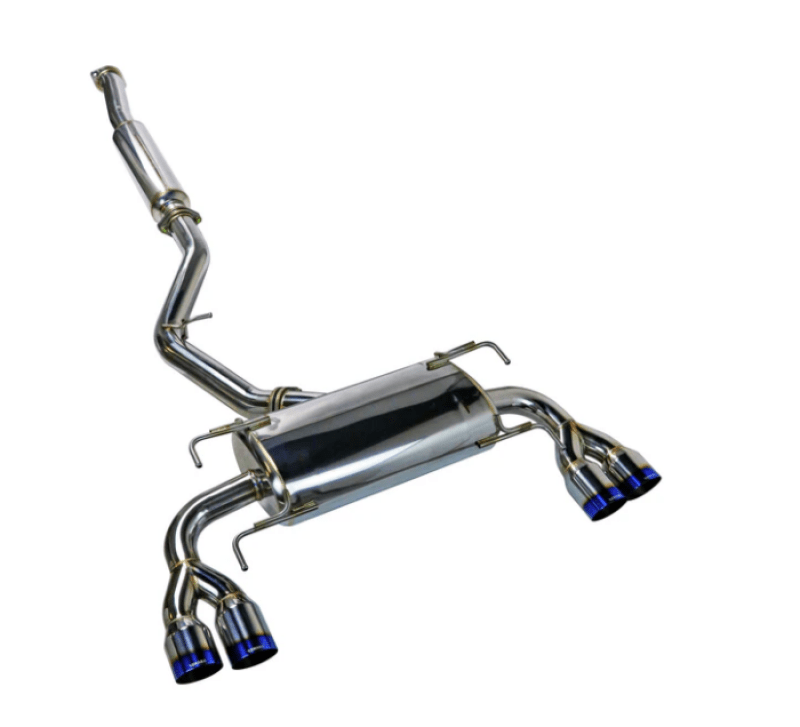 Remark [08-14 WRX STI GR Hatch] Sports Touring Cat-Back Exhaust - Resonated Burnt Quad Tips - JDMuscleCat Back Exhaust SystemremRK-C2076S-02T