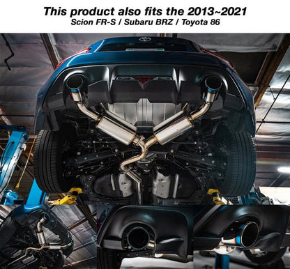 Remark 13 - 22 BRZ/ 13 - 16 FRS / 17 - 21 GT86 / 2022 GR86 Elite - Spec Cat Back Exhaust w/ Burnt Tip | RK - C2063T - 04T - JDMuscleCat Back Exhaust SystemremRK-C2063T-04T