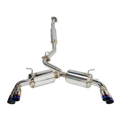 Remark 13 - 22 BRZ/ 13 - 16 FRS / 17 - 21 GT86 / 2022 GR86 Sports Touring Cat Back Exhaust w/ Burnt Stainless Tip | RK - C4063T - 04T - JDMuscleCat Back Exhaust SystemremRK-C4063T-04T