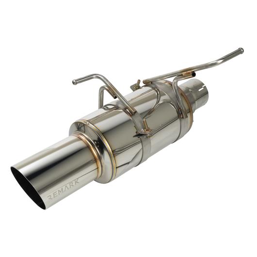 Remark [15-21 WRX/STI] R1-Spec Single-Exit Cat Back Exhaust w/ Stainless Tip - JDMuscleCat Back Exhaust SystemremRK-C1076S-01
