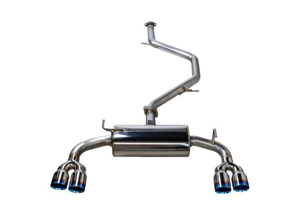 Remark [19 - 22 Corolla Hatchback] Quiet - Spec Quad Tip - Burnt Stainless | RK - C4063T - 01TQ - JDMuscleCat Back Exhaust SystemremRK-C4063T-01TQ