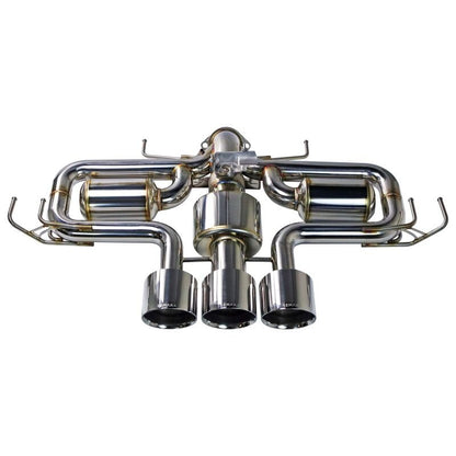 Remark 2023+ Honda Civic Type - R (FL5) Triple Tip Catback Exhaust w/ Triple Tip & Front Pipe - JDMuscleCat Back Exhaust SystemremRK-C3076H-09