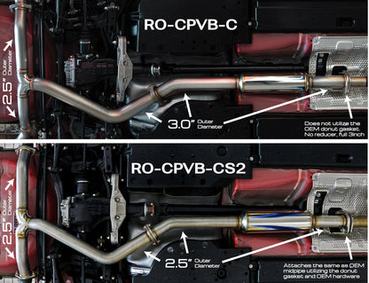 Remark [22 - 26 WRX] Mid - Pipe Kit (Resonated) | RO - CPVB - C - JDMuscleExhaust Mid PipesremRO-CPVB-C