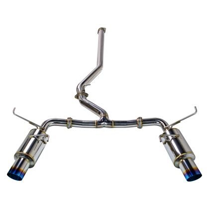 REMARK [22-26 WRX VB] Catback Exhaust - Dual R1 Spec Burnt Stainless - Non-Resonated - JDMuscleCat Back Exhaust SystemremRK-C2076S-03T