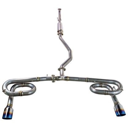Remark [22+ Civic Sport Sedan] Cat-Back Exhaust - Dual Burnt Stainless Steel Tips - JDMuscleCat Back Exhaust SystemremRK-C2063H-11T