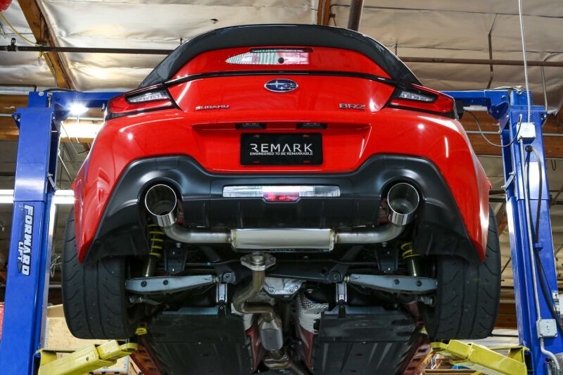 Remark 22+ Subaru BRZ/Toyota GR86 Axle - Back Exhaust - Stainless Single Wall Tips - JDMuscleSPKremRO-TSZ8-SM