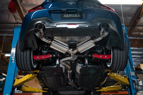 Remark 13-22 BRZ/ 13-16 FRS / 17-21 GT86 / 2022 GR86 Sports Touring Cat Back Exhaust w/ Burnt Stainless Tip | RK-C4063T-04T