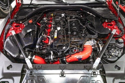 Rexpeed 2020+ Supra GR Dry Carbon Engine Braces | TS110 - JDMuscleStrut Tower BarsrexTS110