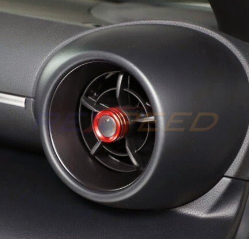 Rexpeed 2022+ GR86 / BRZ Alloy Audio Volume and AC Knob Cover – Red | FR148R - JDMuscleInterior AccessoriesFR148R