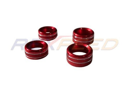 Rexpeed 2022+ GR86 / BRZ Alloy Audio Volume and AC Knob Cover – Red | FR148R - JDMuscleInterior AccessoriesFR148R