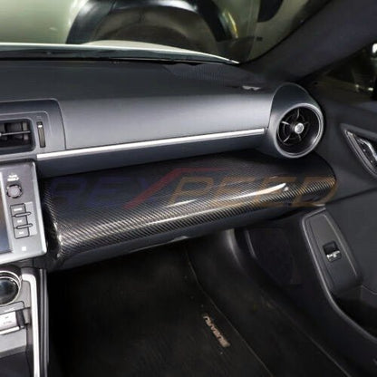 Rexpeed 2022+ GR86 / BRZ Dry Carbon Passenger Dash Panel Cover - LHD Only | FR153 - JDMuscleTrim KitsREXFR153