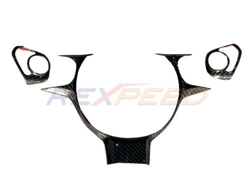 Rexpeed 2022+ GR86 / BRZ Dry Carbon Steering Wheel Cover - Gloss | FR139 - JDMuscleTrim KitsFR139
