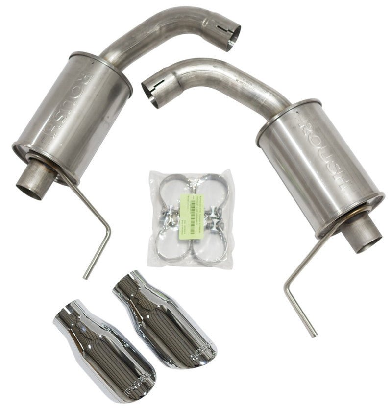 Roush 2015 - 2017 Ford Mustang 5.0L V8 Exhaust Kit with Round Tips (304 Stainless Steel) | rsh421834 - JDMuscleSPK318574