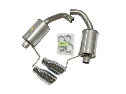 Roush 2015 - 2024 Ford Mustang Axle - Back Exhaust Kit with Round Tips - Aggressive Sound and Performance Enhancement | rsh421837 - JDMuscleSPK318575