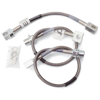 Russell Performance 87 - 93 Ford Mustang Brake Line Kit - Street Legal, Stainless Steel Braided Lines | rus693010 - JDMuscleSPK303788