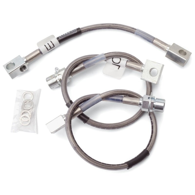 Russell Performance 87 - 93 Ford Mustang Brake Line Kit - Street Legal, Stainless Steel Braided Lines | rus693010 - JDMuscleSPK303788