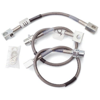 Russell Performance 87 - 93 Ford Mustang Brake Line Kit - Street Legal, Stainless Steel Braided Lines | rus693010 - JDMuscleSPK303788
