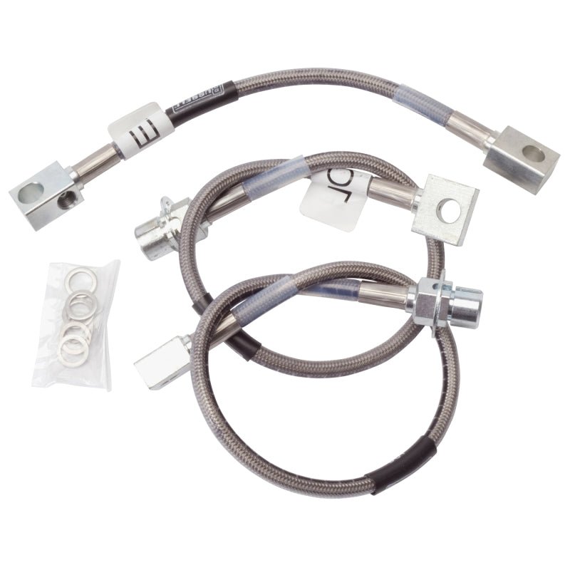 Russell Performance 87 - 93 Ford Mustang Brake Line Kit - Street Legal, Stainless Steel Braided Lines | rus693010 - JDMuscleSPK303788
