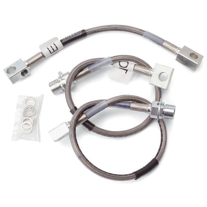 Russell Performance 87 - 93 Ford Mustang Brake Line Kit - Street Legal, Stainless Steel Braided Lines | rus693010 - JDMuscleSPK303788
