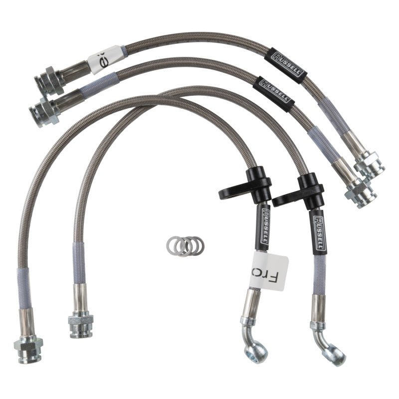 Russell Performance [96-00 Civic LX/EX] Brake Line Kit with Large Front Rotor - Stainless Steel - JDMuscleBrake Linesrus684620