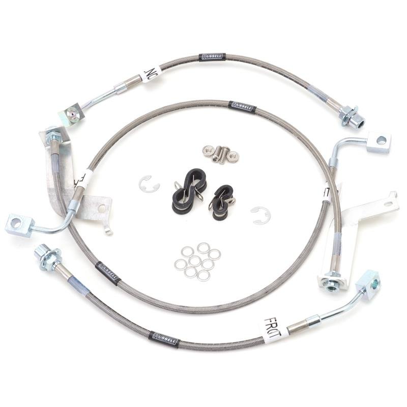 Russell Performance 99 - 04 Ford Mustang Cobra Brake Line Kit with IRS - DOT Compliant, Stainless Steel Braided Hoses | rus693270 - JDMuscleSPK303806