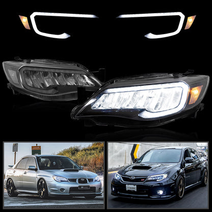 VLAND Full LED Headlights Assembly Compatible For Subaru Impreza / WRX STI 2008-2014