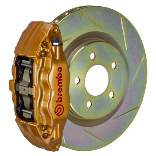 Brembo 02-14 WRX Fr GT BBK 4 Pist Cast 2pc 326 x30 1pc Rotor Slotted Type1 - Gold | 1E5.6002A4